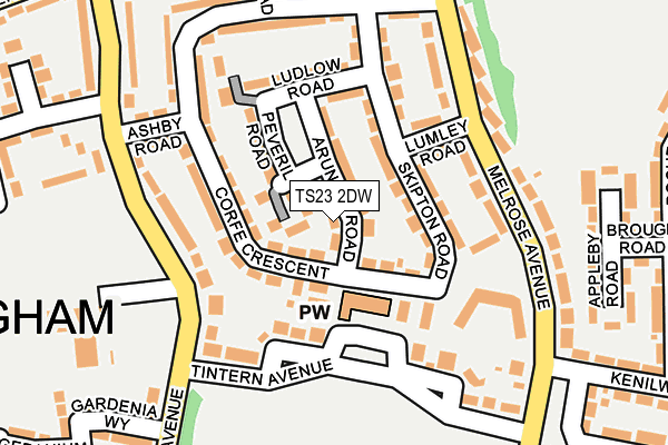 TS23 2DW map - OS OpenMap – Local (Ordnance Survey) TS23 2DW map - OS OpenMap – Local (Ordnance Survey)