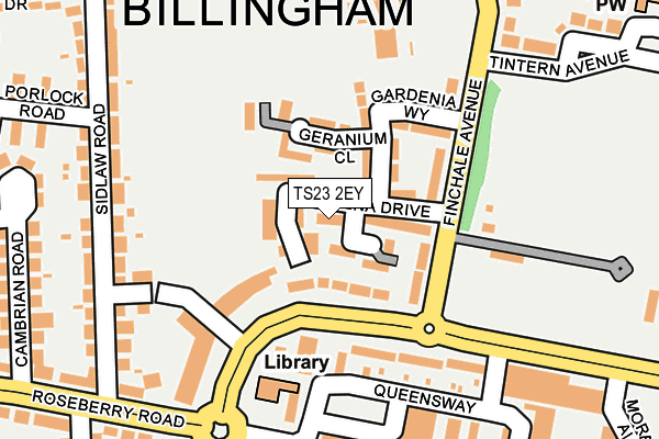 TS23 2EY map - OS OpenMap – Local (Ordnance Survey) TS23 2EY map - OS OpenMap – Local (Ordnance Survey)