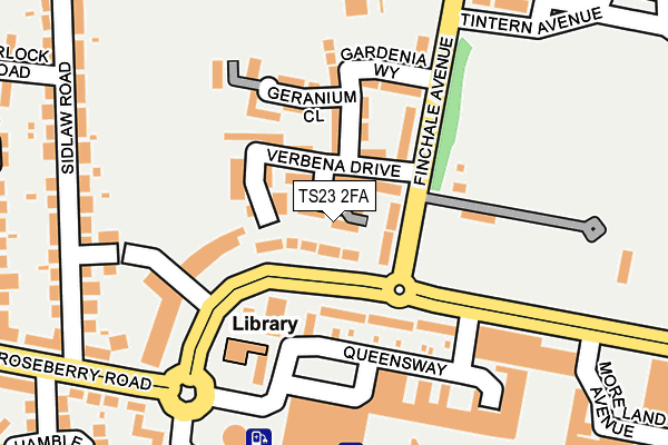 TS23 2FA map - OS OpenMap – Local (Ordnance Survey) TS23 2FA map - OS OpenMap – Local (Ordnance Survey)