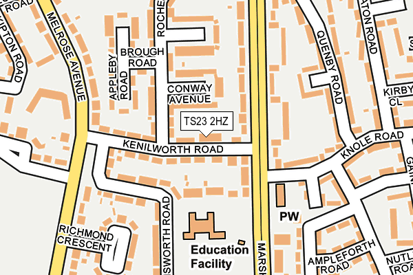 TS23 2HZ map - OS OpenMap – Local (Ordnance Survey) TS23 2HZ map - OS OpenMap – Local (Ordnance Survey)