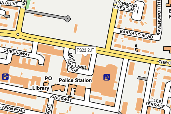TS23 2JT map - OS OpenMap – Local (Ordnance Survey) TS23 2JT map - OS OpenMap – Local (Ordnance Survey)