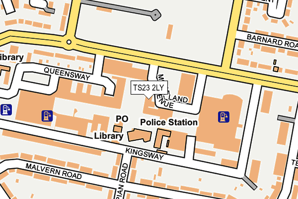 TS23 2LY map - OS OpenMap – Local (Ordnance Survey) TS23 2LY map - OS OpenMap – Local (Ordnance Survey)