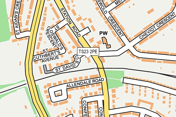 TS23 2PE map - OS OpenMap – Local (Ordnance Survey) TS23 2PE map - OS OpenMap – Local (Ordnance Survey)