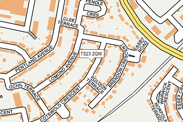 TS23 2QW map - OS OpenMap – Local (Ordnance Survey) TS23 2QW map - OS OpenMap – Local (Ordnance Survey)