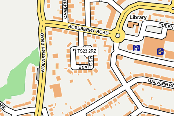 TS23 2RZ map - OS OpenMap – Local (Ordnance Survey) TS23 2RZ map - OS OpenMap – Local (Ordnance Survey)