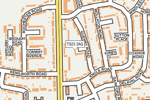 TS23 3AG map - OS OpenMap – Local (Ordnance Survey) TS23 3AG map - OS OpenMap – Local (Ordnance Survey)