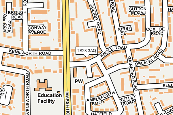 TS23 3AQ map - OS OpenMap – Local (Ordnance Survey) TS23 3AQ map - OS OpenMap – Local (Ordnance Survey)