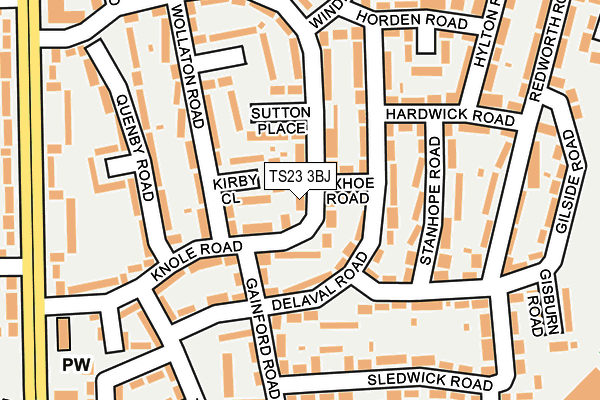 TS23 3BJ map - OS OpenMap – Local (Ordnance Survey) TS23 3BJ map - OS OpenMap – Local (Ordnance Survey)