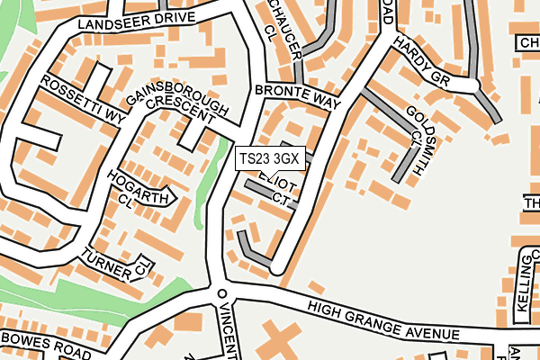TS23 3GX map - OS OpenMap – Local (Ordnance Survey) TS23 3GX map - OS OpenMap – Local (Ordnance Survey)