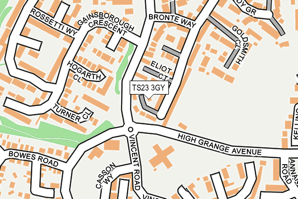 TS23 3GY map - OS OpenMap – Local (Ordnance Survey) TS23 3GY map - OS OpenMap – Local (Ordnance Survey)