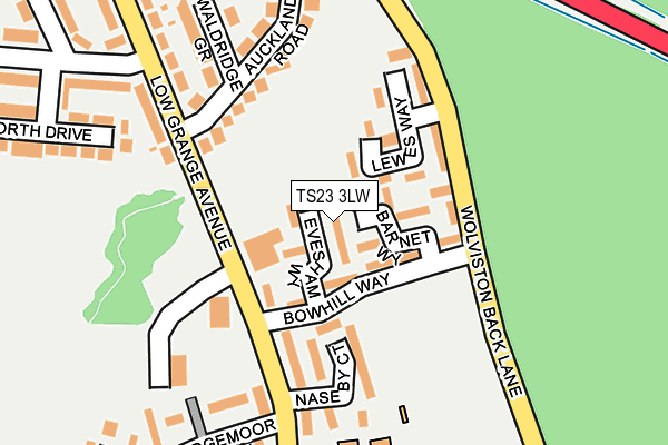 TS23 3LW map - OS OpenMap – Local (Ordnance Survey) TS23 3LW map - OS OpenMap – Local (Ordnance Survey)