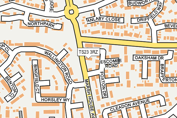 TS23 3RZ map - OS OpenMap – Local (Ordnance Survey) TS23 3RZ map - OS OpenMap – Local (Ordnance Survey)