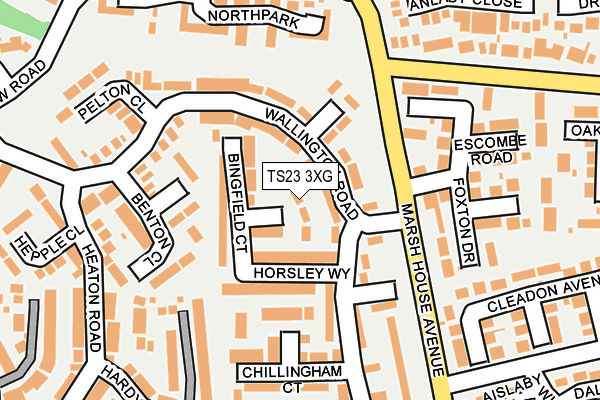 TS23 3XG map - OS OpenMap – Local (Ordnance Survey) TS23 3XG map - OS OpenMap – Local (Ordnance Survey)