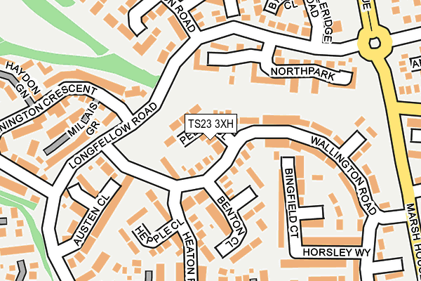 TS23 3XH map - OS OpenMap – Local (Ordnance Survey) TS23 3XH map - OS OpenMap – Local (Ordnance Survey)