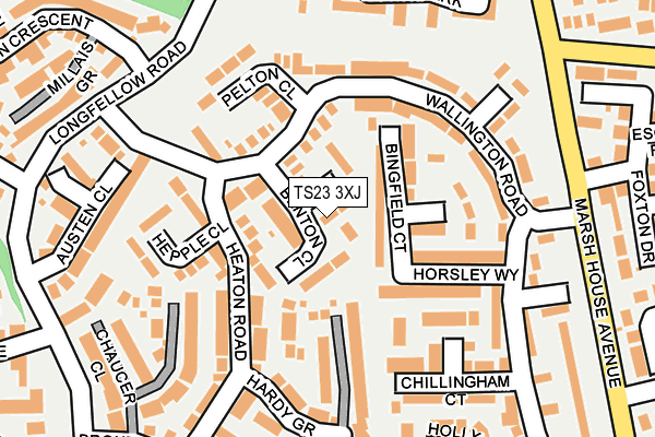 TS23 3XJ map - OS OpenMap – Local (Ordnance Survey) TS23 3XJ map - OS OpenMap – Local (Ordnance Survey)