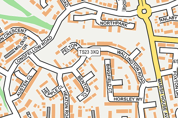 TS23 3XQ map - OS OpenMap – Local (Ordnance Survey) TS23 3XQ map - OS OpenMap – Local (Ordnance Survey)