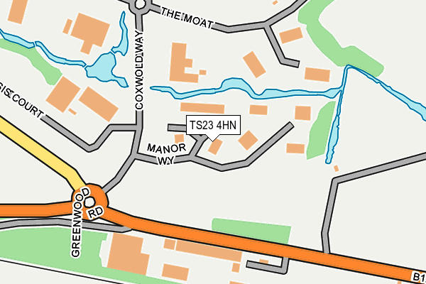 TS23 4HN map - OS OpenMap – Local (Ordnance Survey) TS23 4HN map - OS OpenMap – Local (Ordnance Survey)