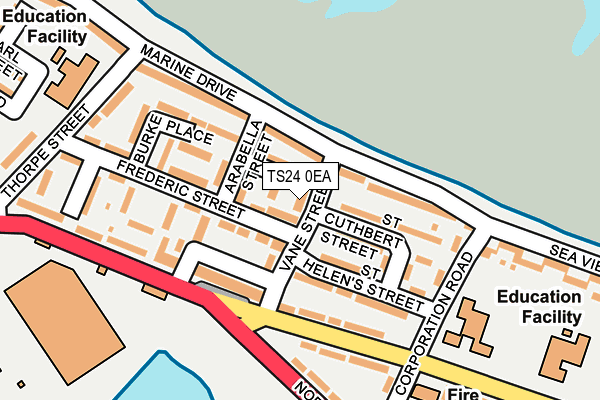 TS24 0EA map - OS OpenMap – Local (Ordnance Survey) TS24 0EA map - OS OpenMap – Local (Ordnance Survey)