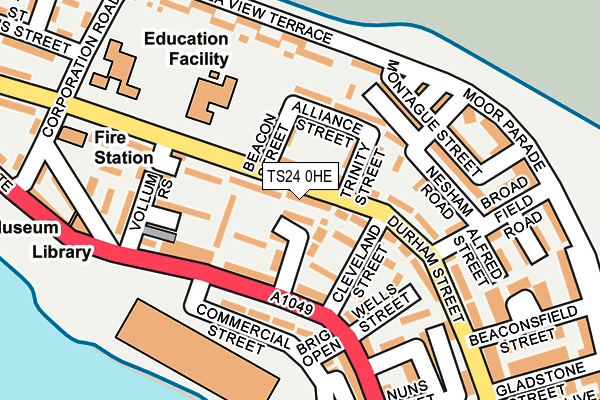 TS24 0HE map - OS OpenMap – Local (Ordnance Survey) TS24 0HE map - OS OpenMap – Local (Ordnance Survey)