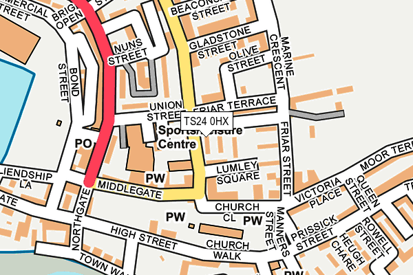 TS24 0HX map - OS OpenMap – Local (Ordnance Survey) TS24 0HX map - OS OpenMap – Local (Ordnance Survey)