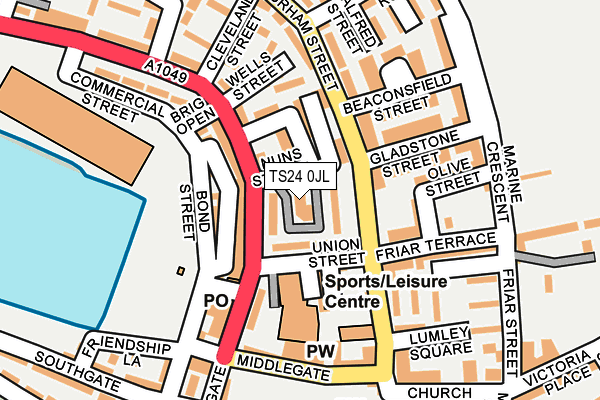 TS24 0JL map - OS OpenMap – Local (Ordnance Survey) TS24 0JL map - OS OpenMap – Local (Ordnance Survey)