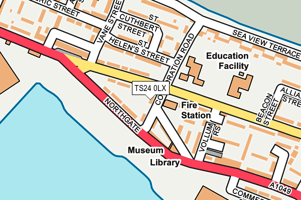 TS24 0LX map - OS OpenMap – Local (Ordnance Survey)