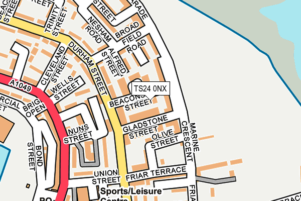 TS24 0NX map - OS OpenMap – Local (Ordnance Survey) TS24 0NX map - OS OpenMap – Local (Ordnance Survey)