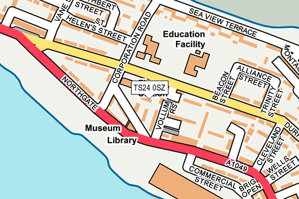 TS24 0SZ map - OS OpenMap – Local (Ordnance Survey) TS24 0SZ map - OS OpenMap – Local (Ordnance Survey)