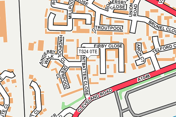 TS24 0TE map - OS OpenMap – Local (Ordnance Survey) TS24 0TE map - OS OpenMap – Local (Ordnance Survey)