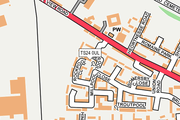TS24 0UL map - OS OpenMap – Local (Ordnance Survey) TS24 0UL map - OS OpenMap – Local (Ordnance Survey)