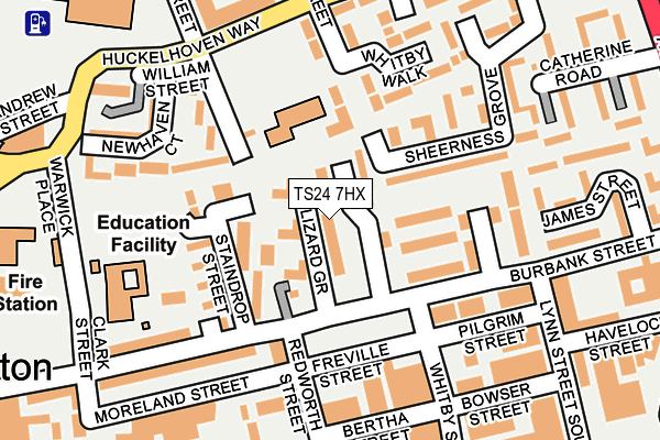 TS24 7HX map - OS OpenMap – Local (Ordnance Survey) TS24 7HX map - OS OpenMap – Local (Ordnance Survey)