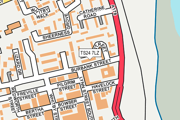 TS24 7LZ map - OS OpenMap – Local (Ordnance Survey) TS24 7LZ map - OS OpenMap – Local (Ordnance Survey)