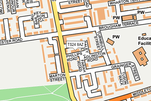 TS24 8AZ map - OS OpenMap – Local (Ordnance Survey) TS24 8AZ map - OS OpenMap – Local (Ordnance Survey)