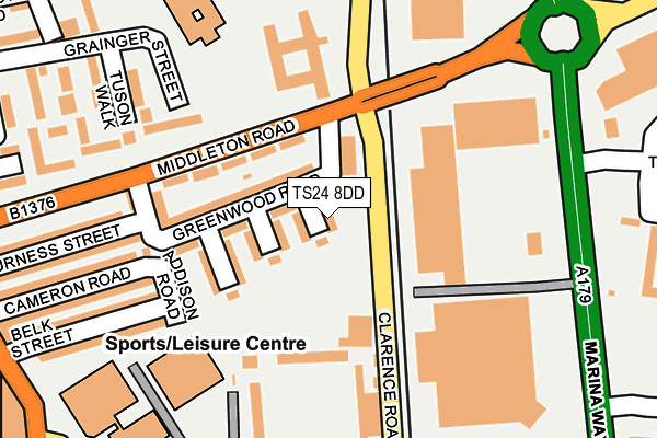 TS24 8DD map - OS OpenMap – Local (Ordnance Survey) TS24 8DD map - OS OpenMap – Local (Ordnance Survey)