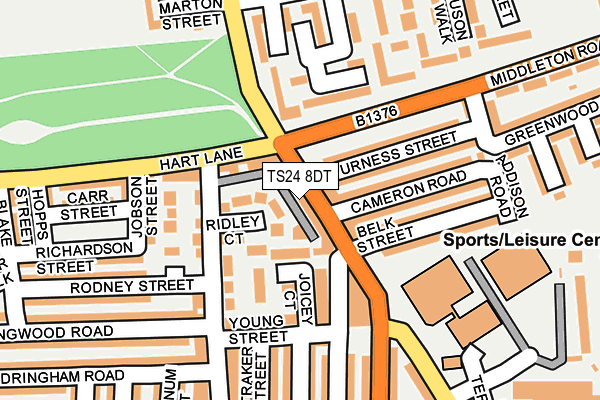 TS24 8DT map - OS OpenMap – Local (Ordnance Survey) TS24 8DT map - OS OpenMap – Local (Ordnance Survey)