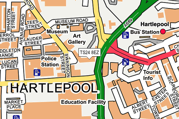 TS24 8EZ map - OS OpenMap – Local (Ordnance Survey)