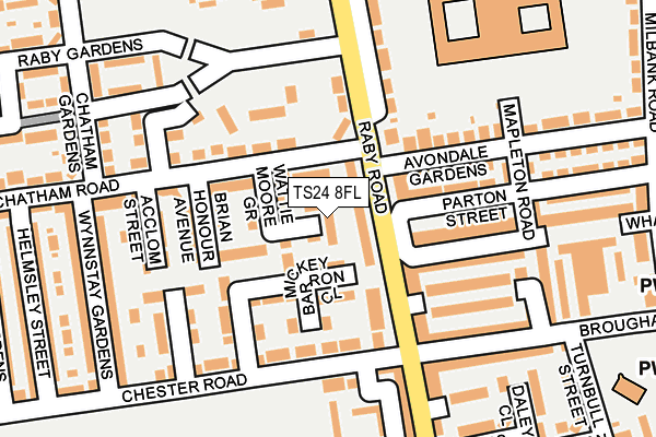 TS24 8FL map - OS OpenMap – Local (Ordnance Survey) TS24 8FL map - OS OpenMap – Local (Ordnance Survey)