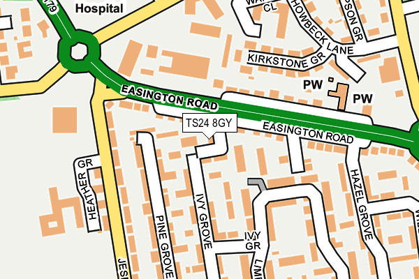 TS24 8GY map - OS OpenMap – Local (Ordnance Survey) TS24 8GY map - OS OpenMap – Local (Ordnance Survey)