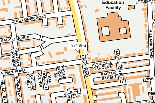 TS24 8HG map - OS OpenMap – Local (Ordnance Survey) TS24 8HG map - OS OpenMap – Local (Ordnance Survey)