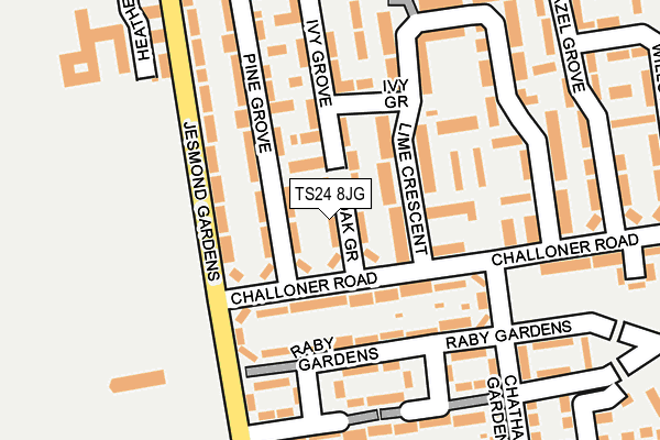 TS24 8JG map - OS OpenMap – Local (Ordnance Survey) TS24 8JG map - OS OpenMap – Local (Ordnance Survey)