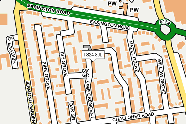 TS24 8JL map - OS OpenMap – Local (Ordnance Survey) TS24 8JL map - OS OpenMap – Local (Ordnance Survey)