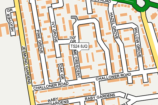 TS24 8JQ map - OS OpenMap – Local (Ordnance Survey) TS24 8JQ map - OS OpenMap – Local (Ordnance Survey)