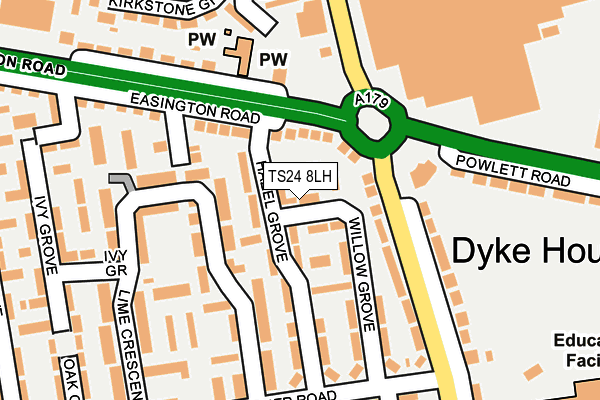 TS24 8LH map - OS OpenMap – Local (Ordnance Survey) TS24 8LH map - OS OpenMap – Local (Ordnance Survey)