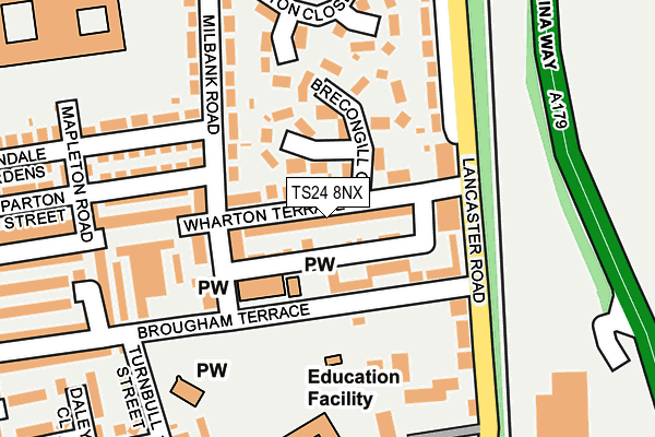 TS24 8NX map - OS OpenMap – Local (Ordnance Survey) TS24 8NX map - OS OpenMap – Local (Ordnance Survey)
