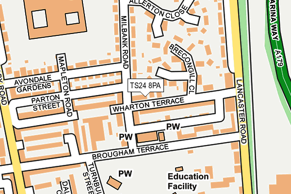 TS24 8PA map - OS OpenMap – Local (Ordnance Survey) TS24 8PA map - OS OpenMap – Local (Ordnance Survey)