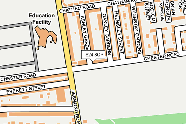 TS24 8QP map - OS OpenMap – Local (Ordnance Survey) TS24 8QP map - OS OpenMap – Local (Ordnance Survey)