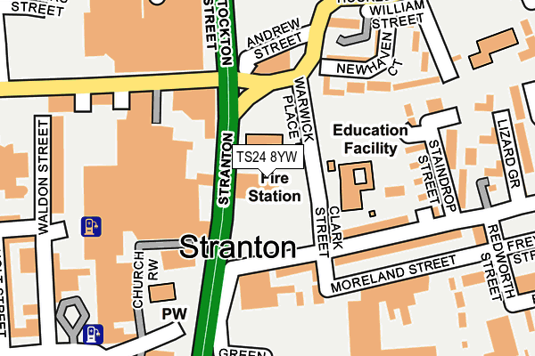 TS24 8YW map - OS OpenMap – Local (Ordnance Survey) TS24 8YW map - OS OpenMap – Local (Ordnance Survey)