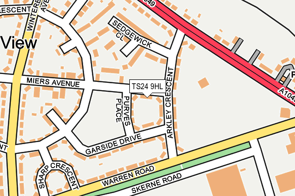 TS24 9HL map - OS OpenMap – Local (Ordnance Survey) TS24 9HL map - OS OpenMap – Local (Ordnance Survey)