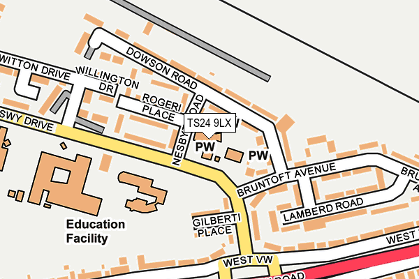 TS24 9LX map - OS OpenMap – Local (Ordnance Survey) TS24 9LX map - OS OpenMap – Local (Ordnance Survey)