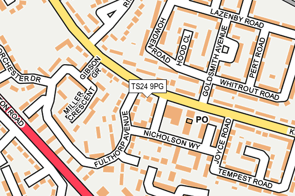 TS24 9PG map - OS OpenMap – Local (Ordnance Survey) TS24 9PG map - OS OpenMap – Local (Ordnance Survey)